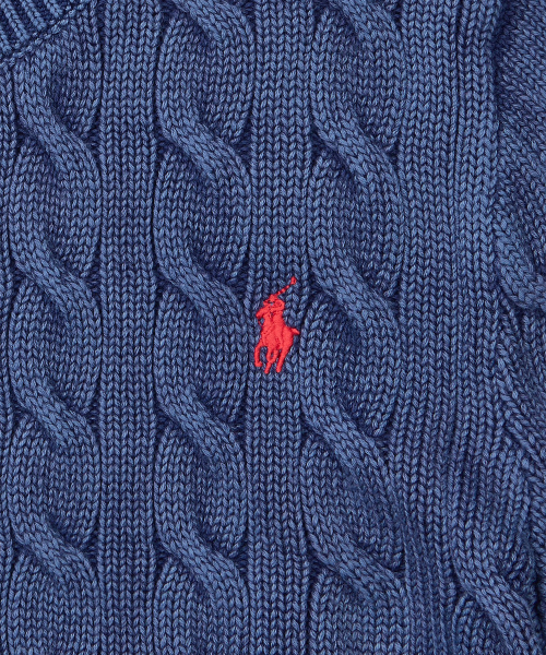 [W] Короткий трикотажный кардиган-косичка из хлопка-Blue