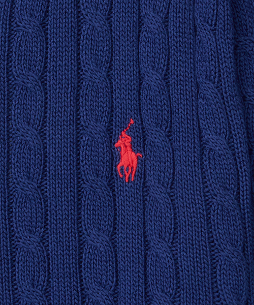 Короткий кардиган-кабель из хлопка Blue