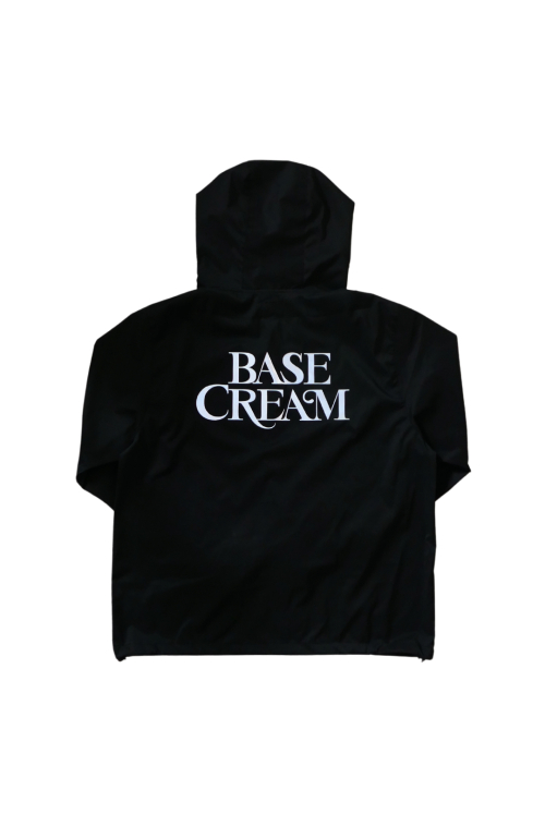 REFLECTIVE LOGO HALF-ZIP ANORAK JACKET_BLACK
