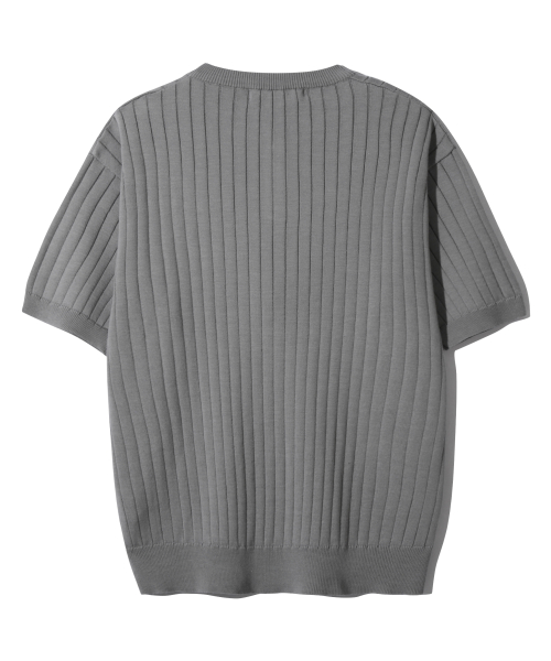 Ribbed Golji Henley Neck трикотаж Cool серый