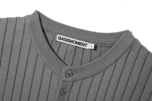 Ribbed Golji Henley Neck трикотаж Cool серый