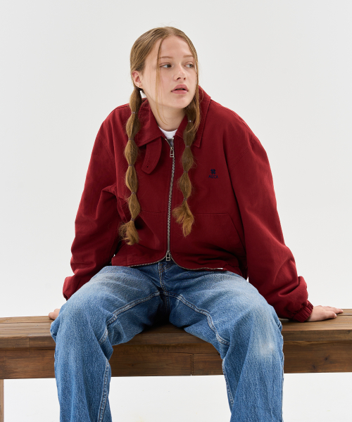 AECA WASHED CLOVER BAYPORT JACKET-BURGUNDY