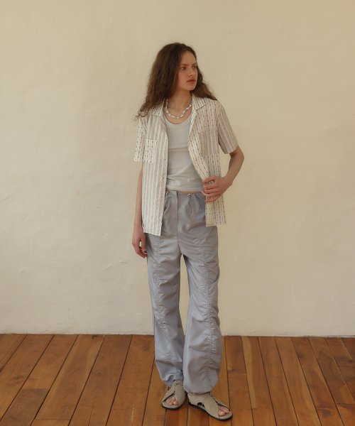 NYLON STRING JOGGER PANTS [ LAVENDER ]