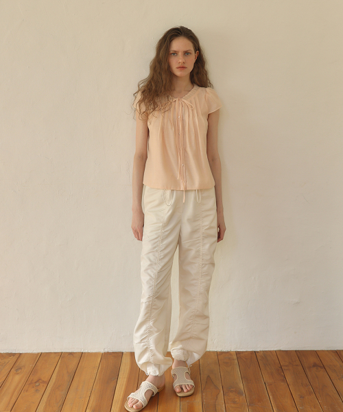 NYLON STRING JOGGER PANTS [ кремовый ]