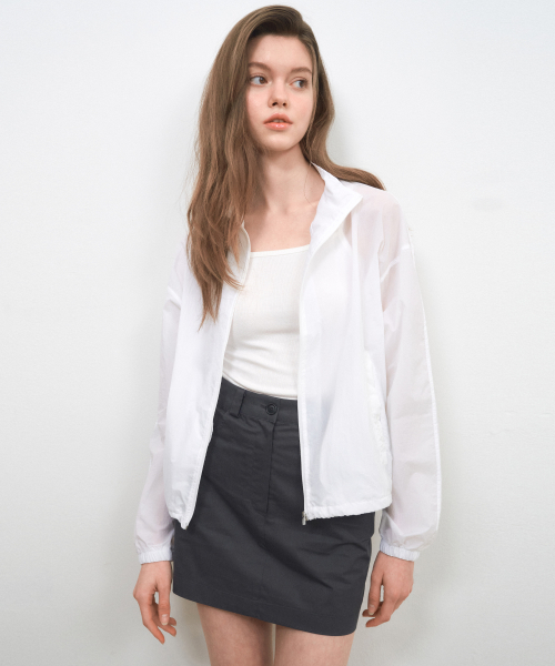 Ветровка Tiny с высоким горлом_IVORY(W25-OT01)