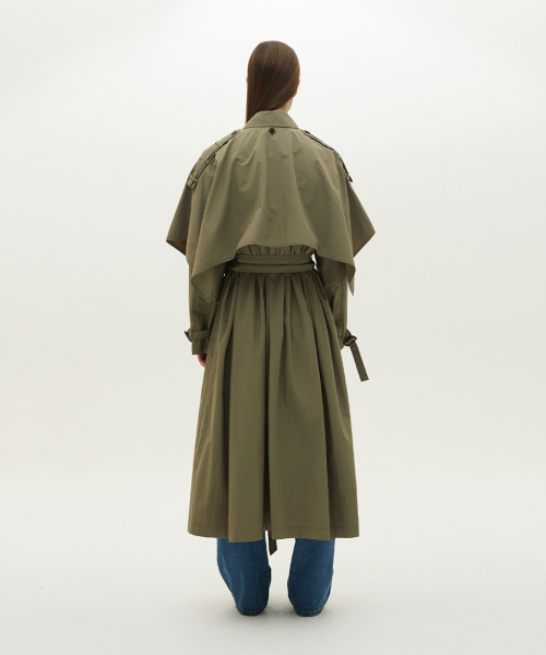 Cape trench coat