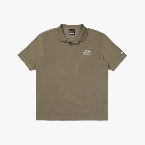 Махровое поло с коротким рукавом KHAKI