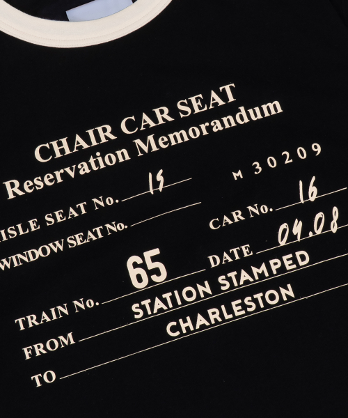 CHARLESTON RINGER T-SHIRTS BLACK(IVORY)