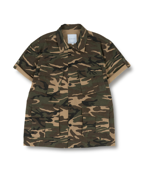 Рубашка карго с коротким рукавом Camo Khaki