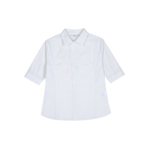 STRIPE FRILL SHIRT
