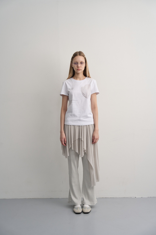 PLEATS BANDING BUTTON PANTS