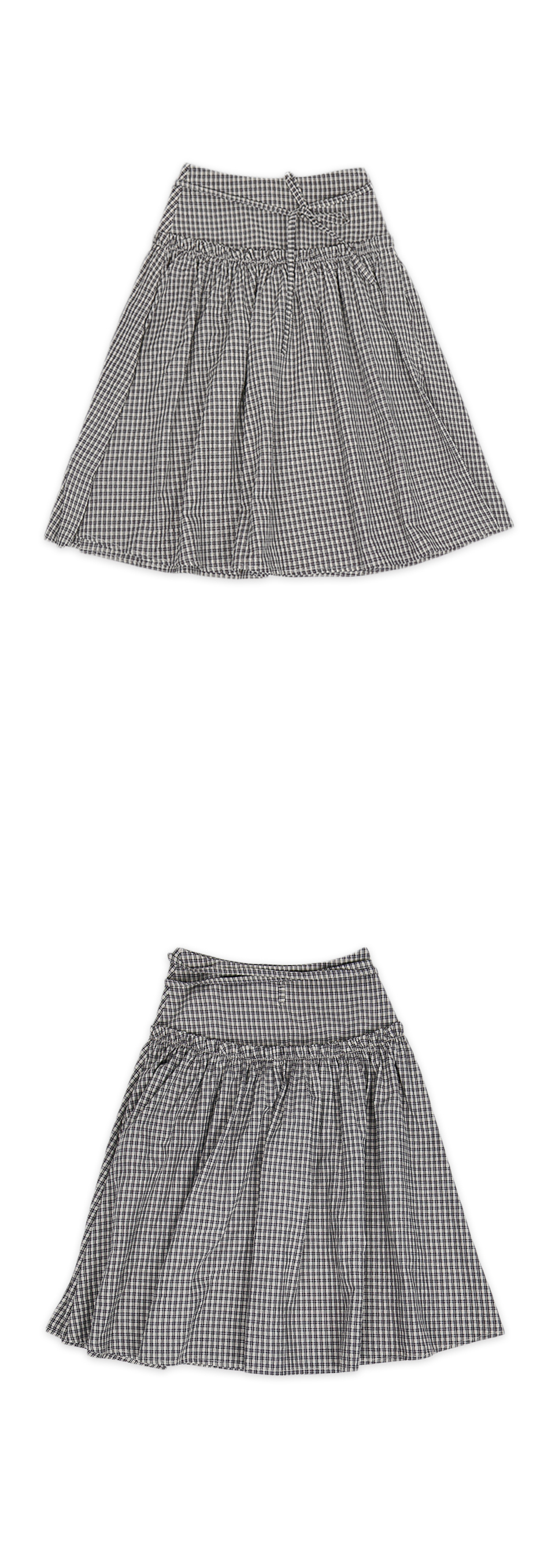 MUSINSA公式 | OAFISH RIBBON FRILL WRAP SKIRT, BROWN