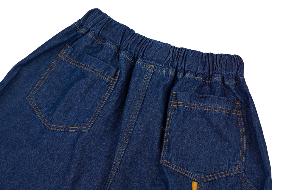 【BAON】[unisex] Patch Carpender Banding Bermuda Denim PT BAON】[unisex] Patch Carpender Banding Bermuda Denim PT