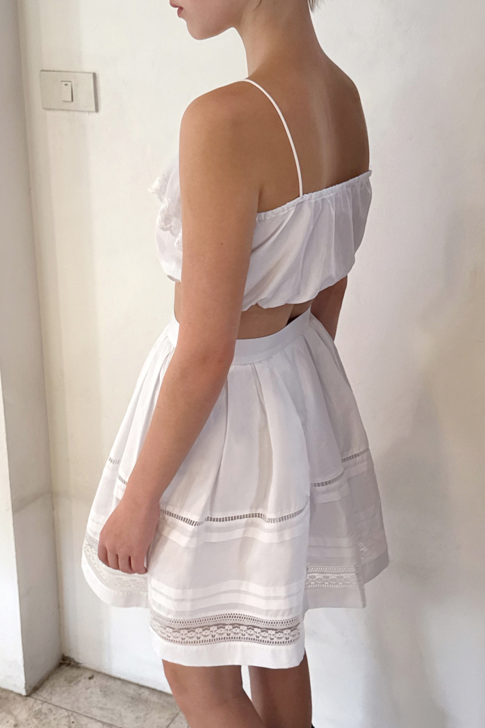 MUSINSA公式 | SINOON Lace Flared Skirt (White) MUSINSA公式 | SINOON Lace Flared Skirt (White)