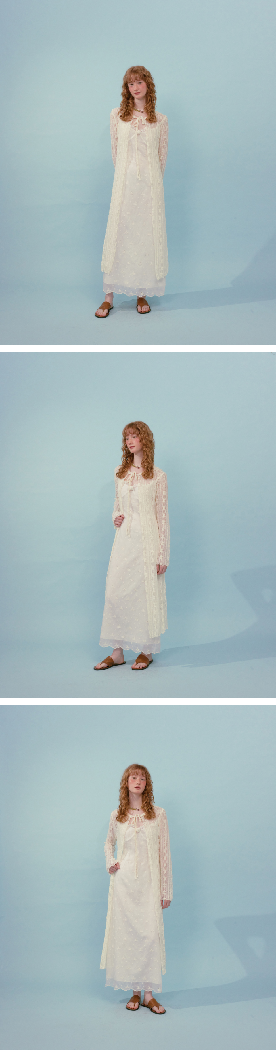 【LOULOUSEOUL】Lace Maxi Cardigan (Ivory) 루루서울(LOULOUSEOUL) Lace Maxi Cardigan (Ivory) - 사이즈