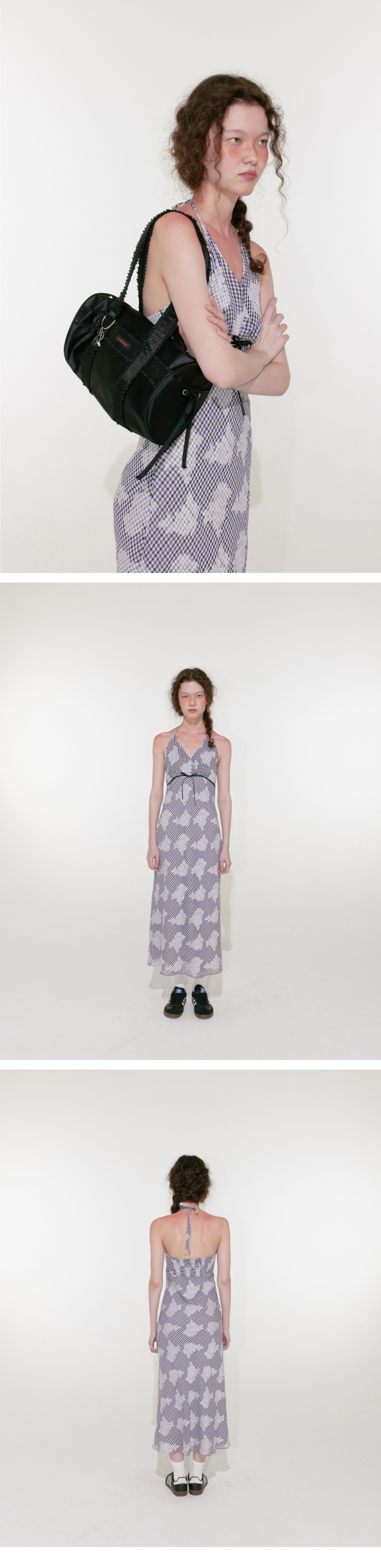 루루서울(LOULOUSEOUL) Picnic Gingham Dress (Blue) - 사이즈