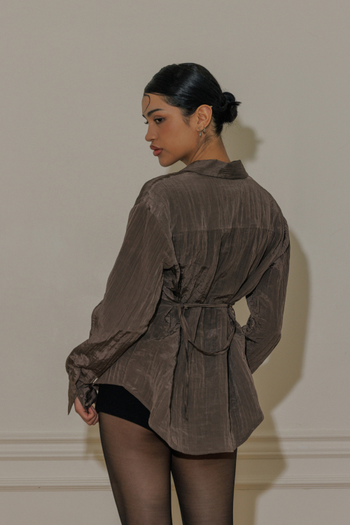 Lola strap blouse коричневый