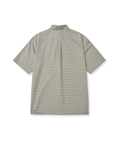 Рубашка с коротким рукавом в клетку Nerd, Beige