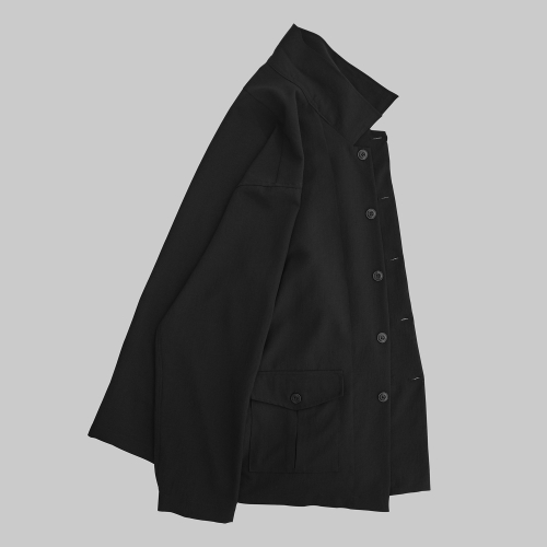 чёрный Japanese Washed полиэстер рубашка куртка