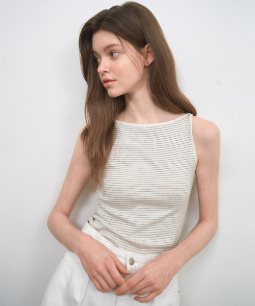 Sia Pin Stripe безрукавка Ivory (W25-TP27)