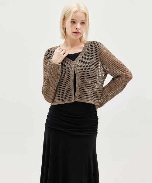CROCHE SUMMER KNIT CARDIGAN_T513OT803