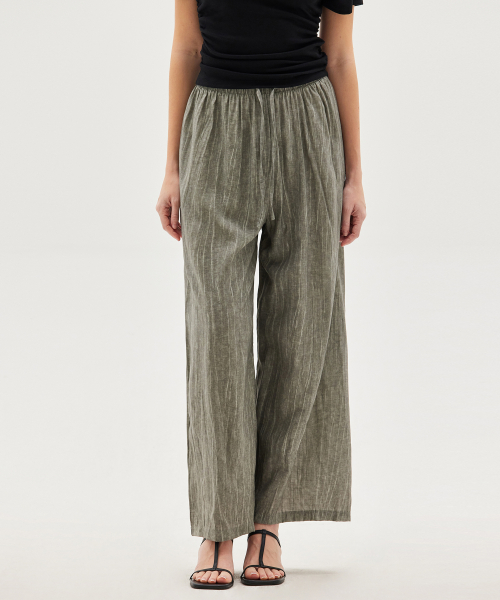 STRIPE RELAXED BANDING PANTS_T513BT703