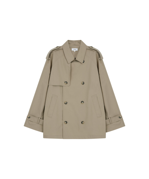 HALF LENGTH TRENCH COAT (BEIGE)
