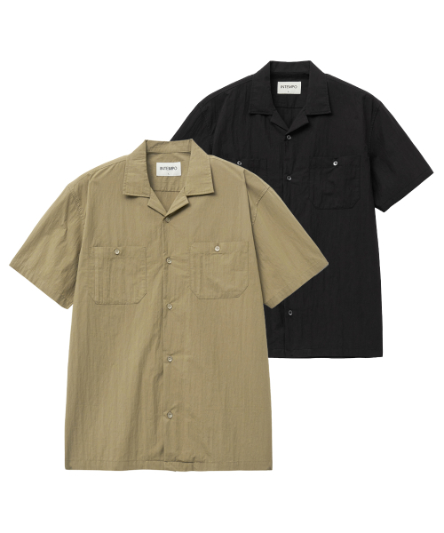 Uncle Open Collar Half рубашка : 2color