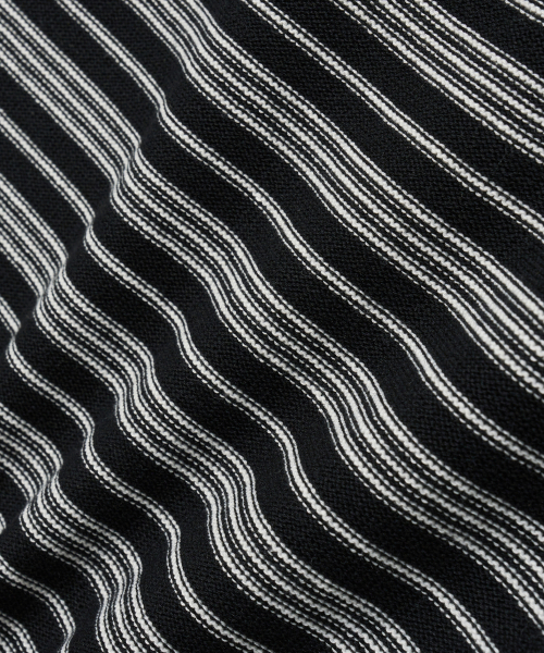 Half-Wit Button Stripe Knit_Black thumbnail 14
