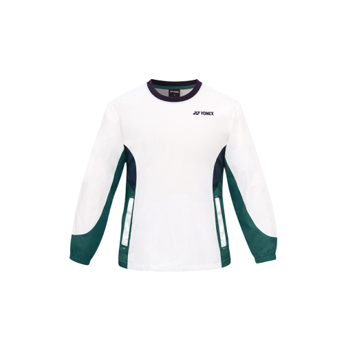 251JJ002U унисекс анорак с круглым вырезом White Green / White Sky Blue