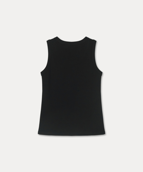 Хлопковый топ на бретелях с лейблом Black