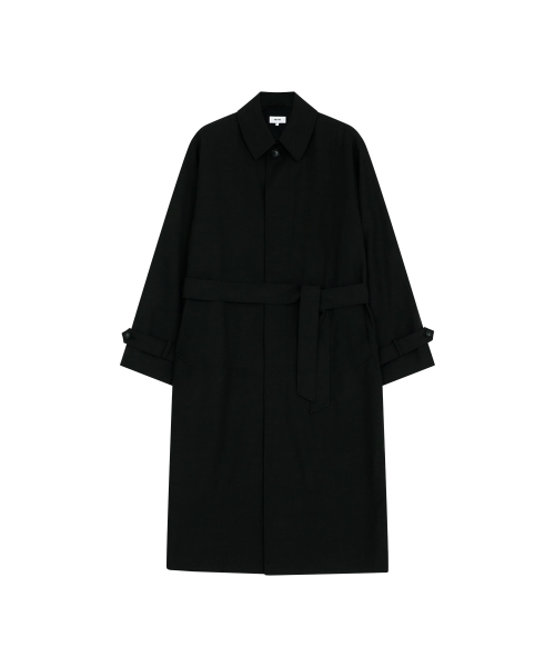 TENCEL LINEN COAT (BLACK)