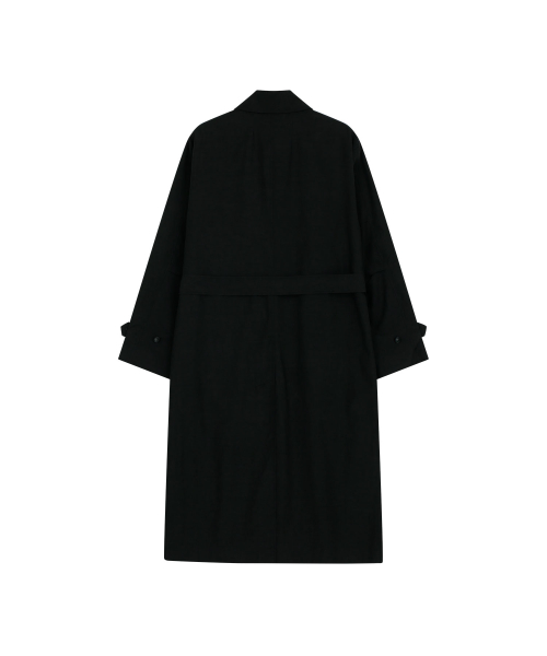 TENCEL LINEN COAT (BLACK)