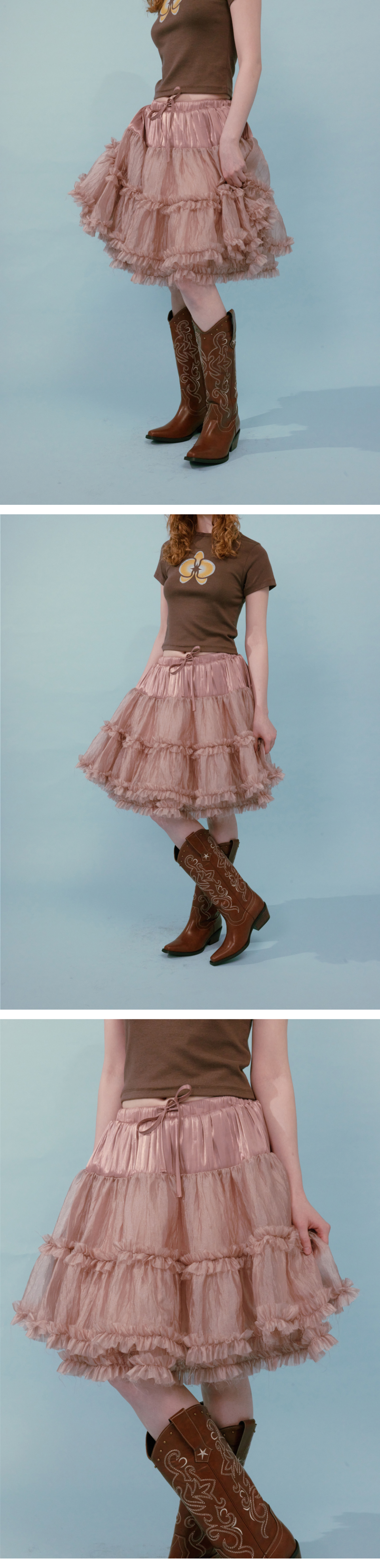 루루서울(LOULOUSEOUL) Tutu Midi Skirt (Indie Pink) - 사이즈