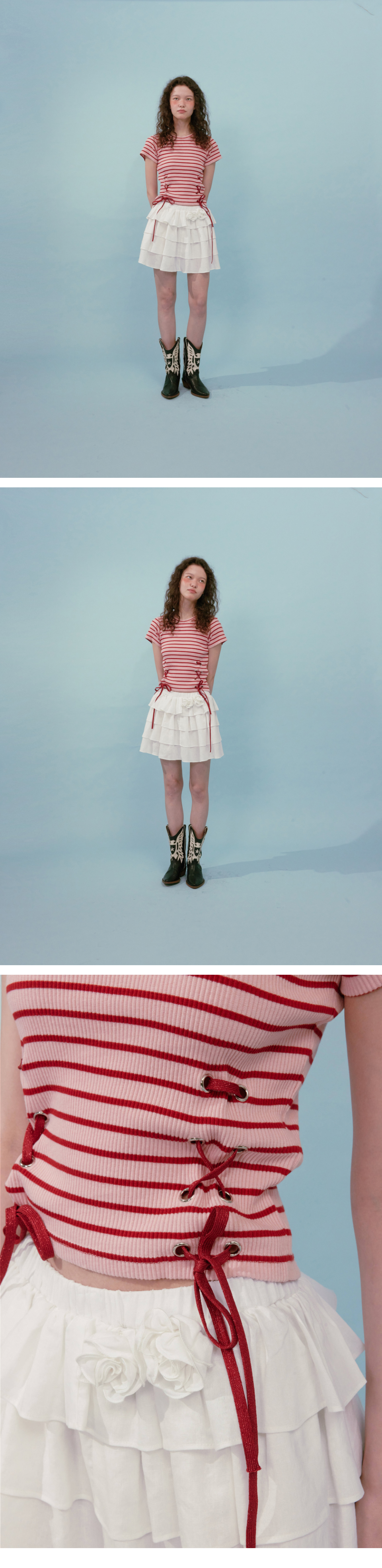 루루서울(LOULOUSEOUL) Lisa Cancan Mini Skirt (White