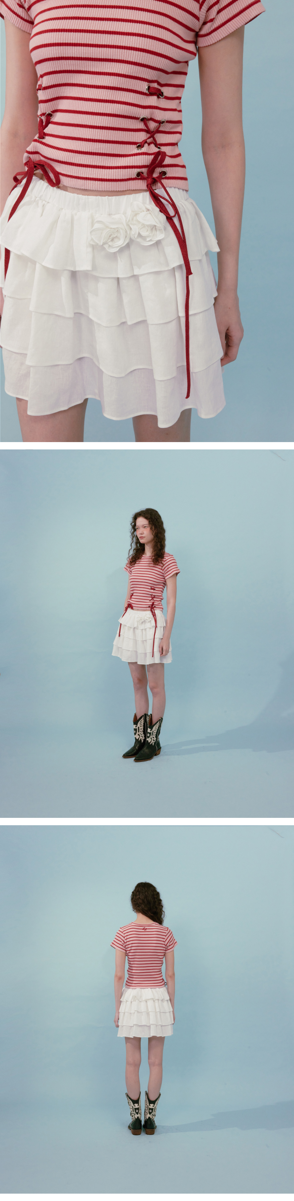 【LOULOUSEOUL】Lisa Cancan Mini Skirt (Beige) LOULOUSEOUL Lisa Cancan Mini Skirt - Beige | International Store