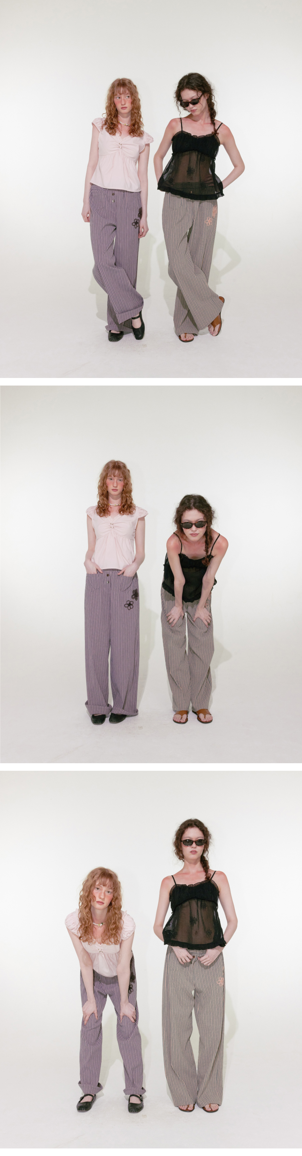 【LOULOUSEOUL】Vacation Stripe Pants (Apricot) 루루서울(LOULOUSEOUL) Vacation Stripe Pants (Apricot
