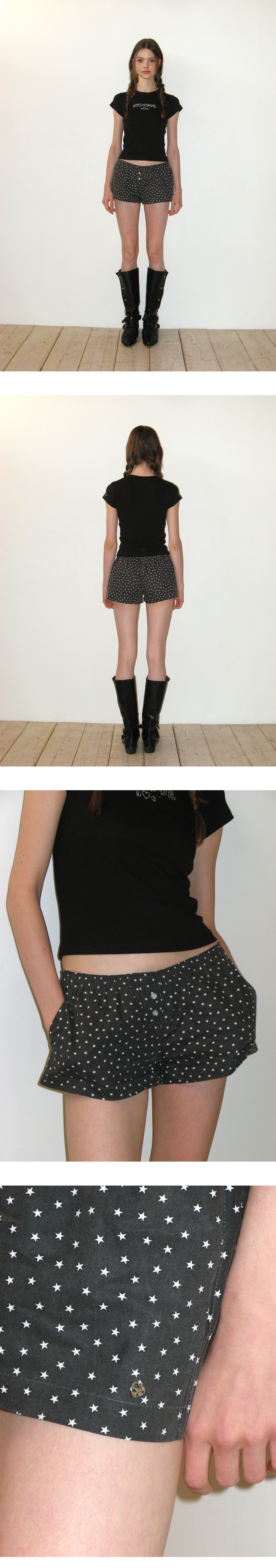 ★CRANK★STAR TRUNK SHORTS_BLACK★正規品/韓国直送料込/人気 MUSINSA | CRANK Star Trunk Shorts_Black