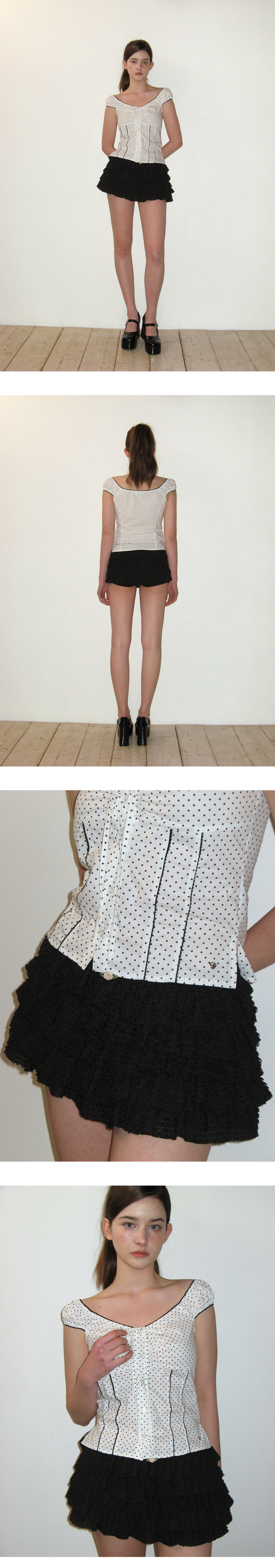 ★CRANK★LACE CANCAN SKIRT PANTS_BLACK★正規品/韓国直送料込 MUSINSA公式 | CRANK Lace Cancan Skirt Pants_Black