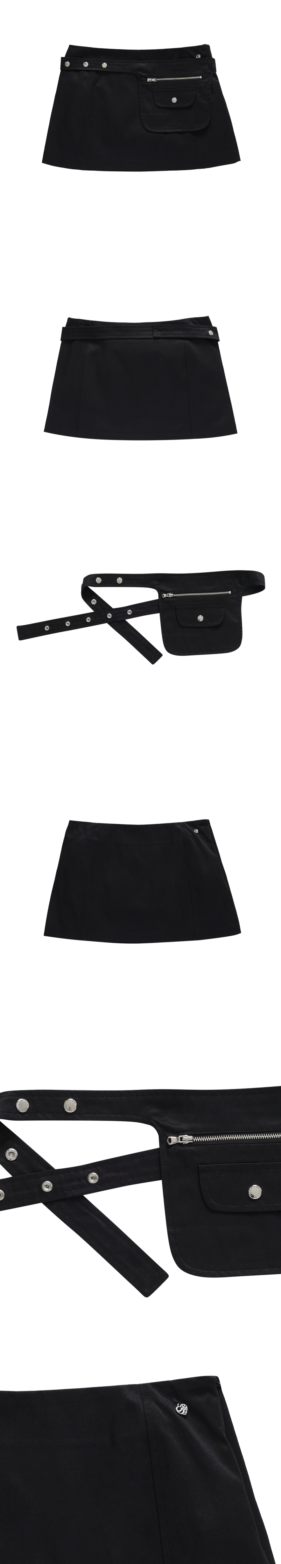 ★CRANK★POCKET BELT MICRO SKIRT_BLACK★正規品/韓国直送料込 MUSINSA | CRANK Pocket Belt Micro Skirt_Black