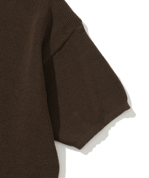 Трикотажная футболка хенли Coolever BROWN