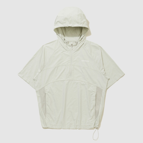 Легкий охлаждающий анорак с коротким рукавом Beige (UQ223CWT66)