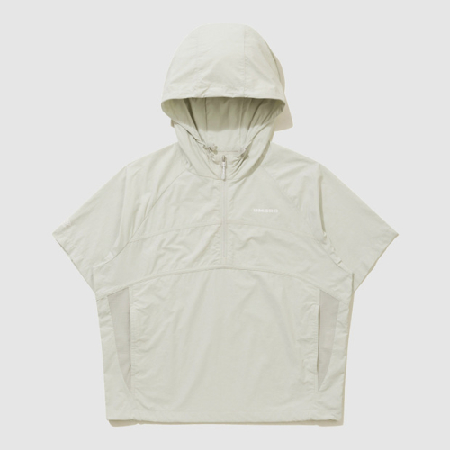 Легкий охлаждающий анорак с коротким рукавом Beige (UQ223CWT66)