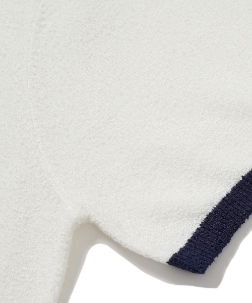 Aras Ringer Knit Short Sleeve GKBST33 (NAVY) thumbnail 7