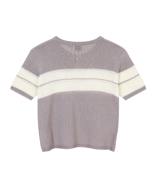 W V NECK KNIT (PURPLE)