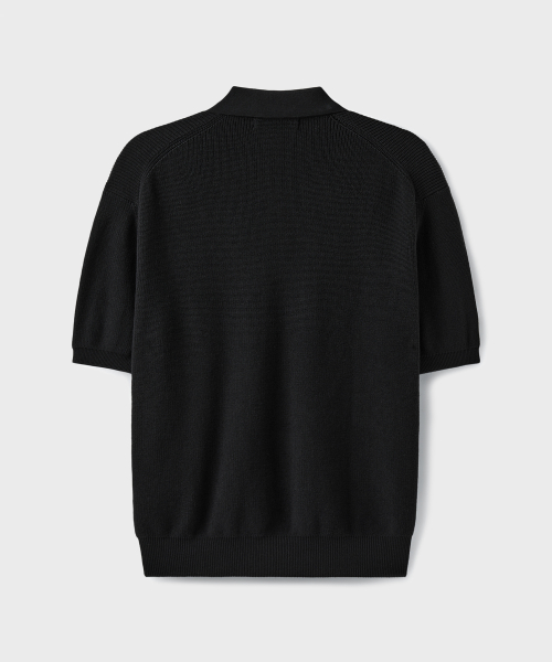 HARD TWIST RESORT POLO KNIT [BLACK]