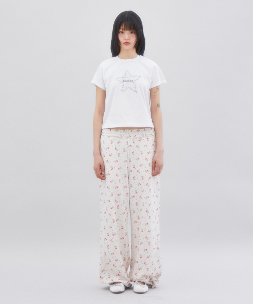 Спортивные штаны CHERRY PATTERN SWEAT IVORY BR2CP005