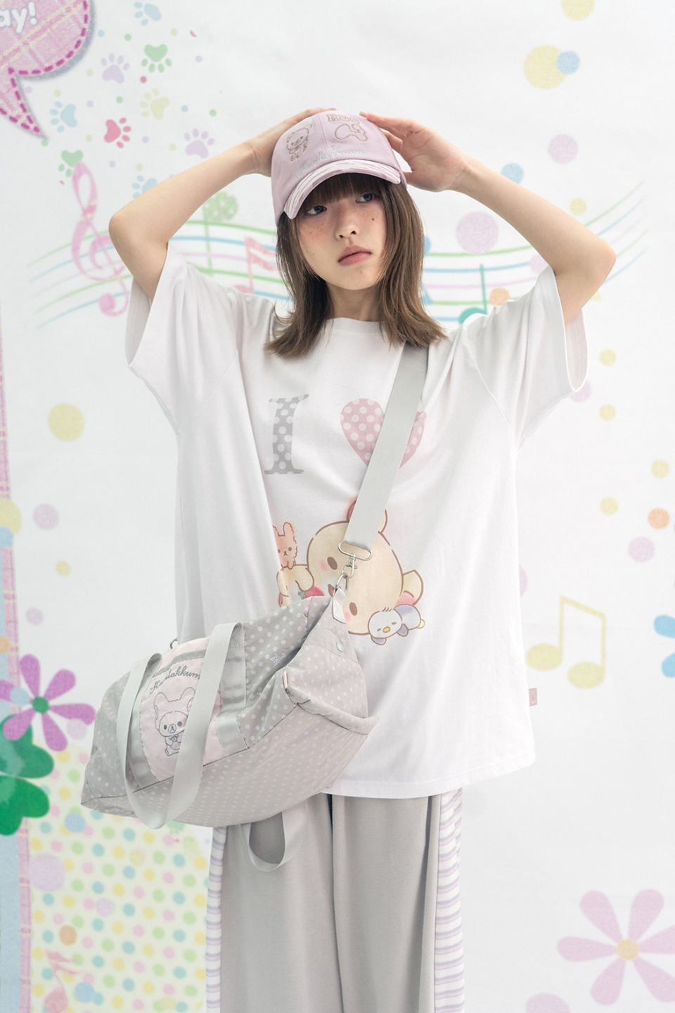 ★HUG YOUR SKIN★ Korilakkuma multi duffle bag HUG YOUR SKIN) Korilakkuma multi duffle bag - 2col