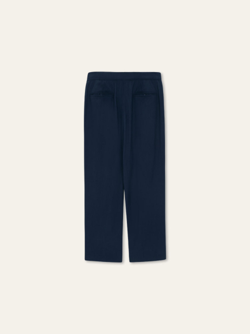 IN BELT WIDE PANTS(Navy)