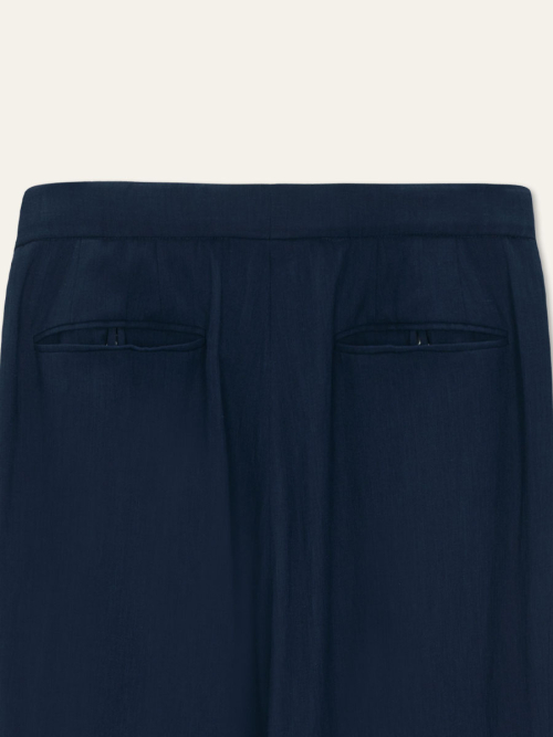 IN BELT WIDE PANTS(Navy)